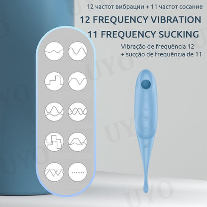 เครื่องสั่นสำหรับผู้หญิงเครื่องสั่น clitoral 2-in-1เครื่องสั่น clitoral เซ็กซ์ทอย