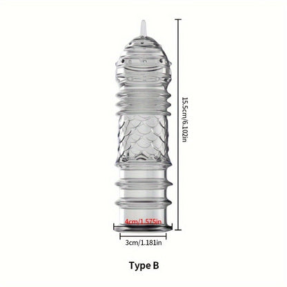 Crystal Men's Adult Sex Toy Penis Cover Sleeve Penis Extender Reusable Delay Ejaculation Add More Fun And Excitement For Men Women Couples - My StoreCrystal Men's Adult Sex Toy Penis Cover Sleeve Penis Extender Reusable Delay Ejaculation Add More Fun And Excitement For Men Women Couplesthai - adultMy StoreTransparentType ACrystal Men's Adult Sex Toy Penis Cover Sleeve Penis Extender Reusable Delay Ejaculation Add More Fun And Excitement For Men Women Couples