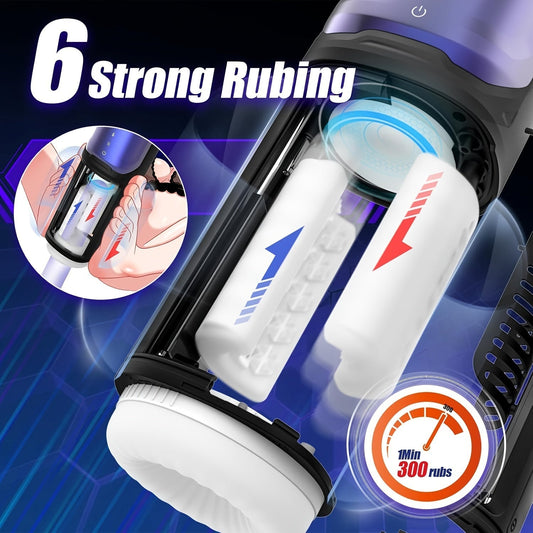 Male Masturbator Sex Toys For Men - Male Sex Toys Rubbing Heating Masturbator For Penis Stimulation. Adult Toys Mens Sex Toy Wtih 6 Rubbing Thrusting & 9 Vibrating & 2 Heating Modes. Pocket Pussy Male