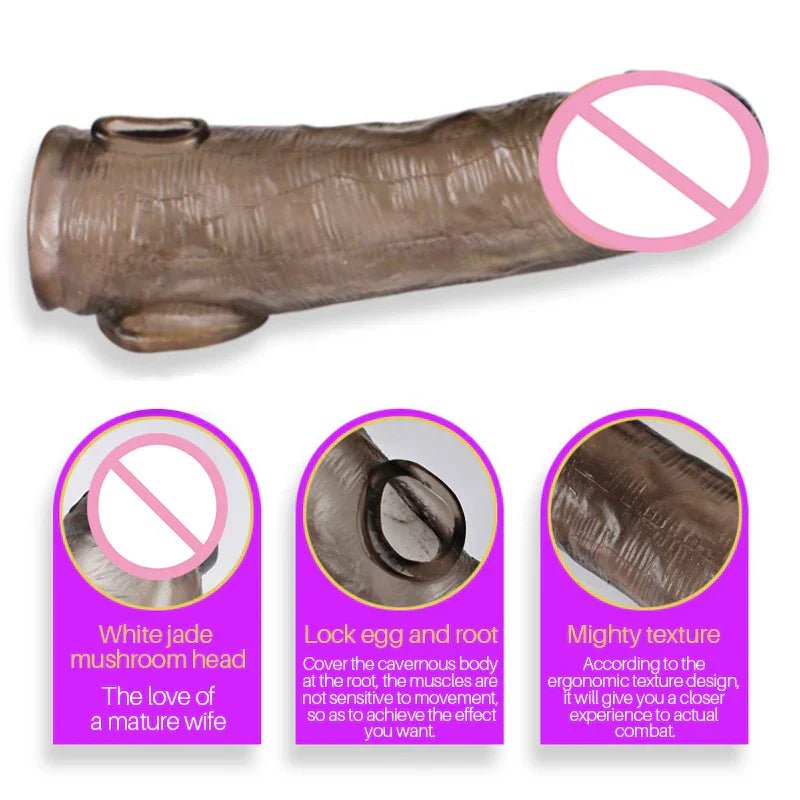 Delay Ejaculation Reusable Penile Extension Sleeve Condom 2 Sizes Cock Ring Male Enlargement For Adult Men Dildo Enhancer Sex - My StoreDelay Ejaculation Reusable Penile Extension Sleeve Condom 2 Sizes Cock Ring Male Enlargement For Adult Men Dildo Enhancer Sexthai - adultMy StorefhDelay Ejaculation Reusable Penile Extension Sleeve Condom 2 Sizes Cock Ring Male Enlargement For Adult Men Dildo Enhancer Sex