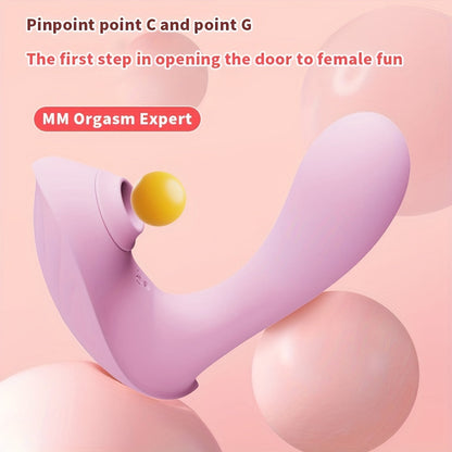 Wearable Butterfly Vibrator Panty - USB Rechargeable. 9-Frequency G-Spot & Clitoral Stimulation with Sucking Massage for Women - Adult Sex Toy for Couples