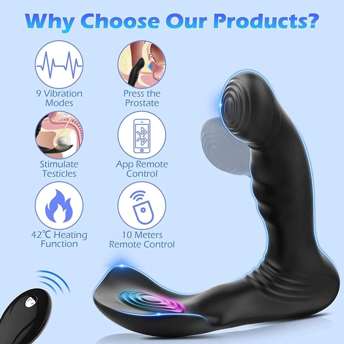 Double Stimulation Anal Vibrator Erotic Butt Plug Adult Sex Toy For Men Wireless Remote Testicular Prostate Massage Vibration - My StoreDouble Stimulation Anal Vibrator Erotic Butt Plug Adult Sex Toy For Men Wireless Remote Testicular Prostate Massage Vibrationthai - adultMy StoreBlackDouble Stimulation Anal Vibrator Erotic Butt Plug Adult Sex Toy For Men Wireless Remote Testicular Prostate Massage Vibration