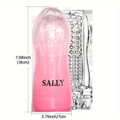 Male Masturbation Cup Massage Sleeve Sex Toy Portable Crystal Vaginal Mouth Sleeve Transparent Vaginal Easy To Clean Transparent Vaginal Male Sex Toys