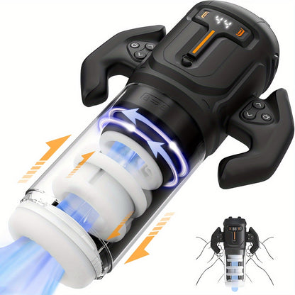 Automatic Male Masturbator Sex Toys. Unique Male Sex Toys With 4 Thrusting & Rotating Modes For 4 Speeds. Male Stroker With Handles & Digital Display & One-Click Burst For Men. Sergeant Major