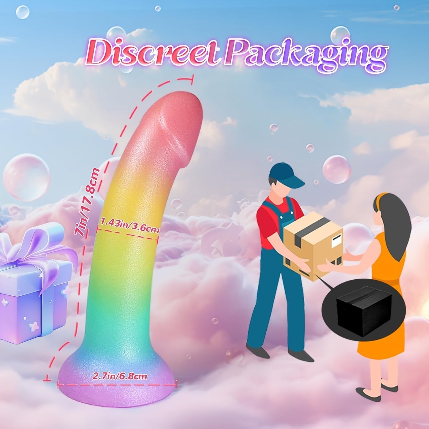 Liquid Silicone Soft Dildo. 7 Strap On G Spot Anal Suction Cup Dildos for Women Pleasure. Pink Purple Fantasy Thin Women Adult Sex Toys Dildos for Beginner. Jelly Smooth Penis Female Sex Toy