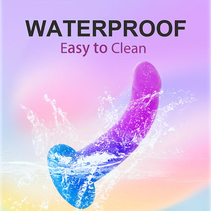 5.5 Soft Silicone Dildo - Flexible Anal Plug with Suction Cup for Hands-Free Play. Beginner-Friendly. Latex-Free Adult Sex Toy for Women and Couples