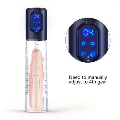 Automatic Penis Pump Sex Toys - Electric Male Masturbator Vacuum Pump With 3 Suction & 4 Erection Intensities. Pump Penis With 2 Vagina Sleeve For Adult Men