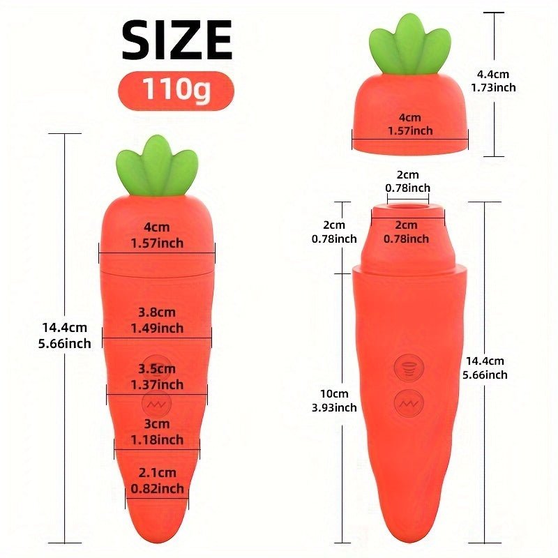 Fairykiss Carrot - Shaped Female Vibrator With 10 Vibration & Sucking Modes. Rechargeable Lithium Battery. Waterproof Silicone Clitoris And G - Spot Stimulator With Suction Cup For Hands - Free Play - My StoreFairykiss Carrot - Shaped Female Vibrator With 10 Vibration & Sucking Modes. Rechargeable Lithium Battery. Waterproof Silicone Clitoris And G - Spot Stimulator With Suction Cup For Hands - Free Playthai - adultMy StoreSiliconeFairykiss Carrot - Shaped Female Vibrator With 10 Vibration & Suc