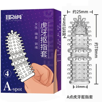 G Spot Finger Sleeve Massage Condoms Adult Toys for Women Masturbation Large Particles Flirting Sex Toys juguetes para adultos - My StoreG Spot Finger Sleeve Massage Condoms Adult Toys for Women Masturbation Large Particles Flirting Sex Toys juguetes para adultosthai - adultMy Store1PCS Style 4G Spot Finger Sleeve Massage Condoms Adult Toys for Women Masturbation Large Particles Flirting Sex Toys juguetes para adultos