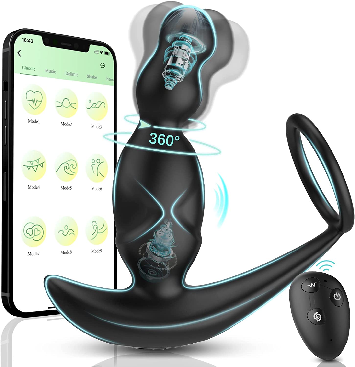 Gelugee App Anal Plug Vibrator เซ็กซ์ทอยสำหรับชาย Prostate Massager 360องศากระตุ้นชาย Buttplug ด้วยแหวน Cock - My StoreGelugee App Anal Plug Vibrator เซ็กซ์ทอยสำหรับชาย Prostate Massager 360องศากระตุ้นชาย Buttplug ด้วยแหวน Cockthai - adultMy StoreAppGelugee App Anal Plug Vibrator เซ็กซ์ทอยสำหรับชาย Prostate Massager 360องศากระตุ้นชาย Buttplug ด้วยแหวน Cock