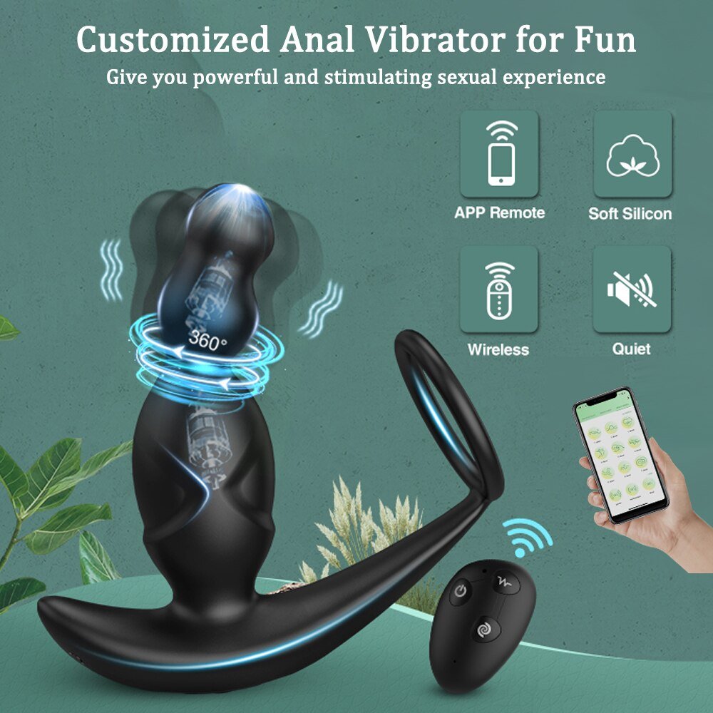 Gelugee App Anal Plug Vibrator เซ็กซ์ทอยสำหรับชาย Prostate Massager 360องศากระตุ้นชาย Buttplug ด้วยแหวน Cock - My StoreGelugee App Anal Plug Vibrator เซ็กซ์ทอยสำหรับชาย Prostate Massager 360องศากระตุ้นชาย Buttplug ด้วยแหวน Cockthai - adultMy StoreAppGelugee App Anal Plug Vibrator เซ็กซ์ทอยสำหรับชาย Prostate Massager 360องศากระตุ้นชาย Buttplug ด้วยแหวน Cock
