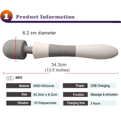 Huge Magic Wand Powerful Vibrators for Women Big AV Stick Female Clitoris G Spot Body Massager Adult Vibrator Sex Toys for Woman - My StoreHuge Magic Wand Powerful Vibrators for Women Big AV Stick Female Clitoris G Spot Body Massager Adult Vibrator Sex Toys for Woman33sextoysMy StoreChina-GrayTHGrayHuge Magic Wand Powerful Vibrators for Women Big AV Stick Female Clitoris G Spot Body Massager Adult Vibrator Sex Toys for Woman