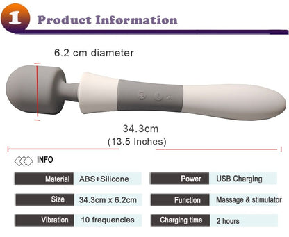 Huge Magic Wand Powerful Vibrators for Women Big AV Stick Female Clitoris G Spot Body Massager Adult Vibrator Sex Toys for Woman - My StoreHuge Magic Wand Powerful Vibrators for Women Big AV Stick Female Clitoris G Spot Body Massager Adult Vibrator Sex Toys for Woman33sextoysMy StoreChina-GrayTHGrayHuge Magic Wand Powerful Vibrators for Women Big AV Stick Female Clitoris G Spot Body Massager Adult Vibrator Sex Toys for Woman