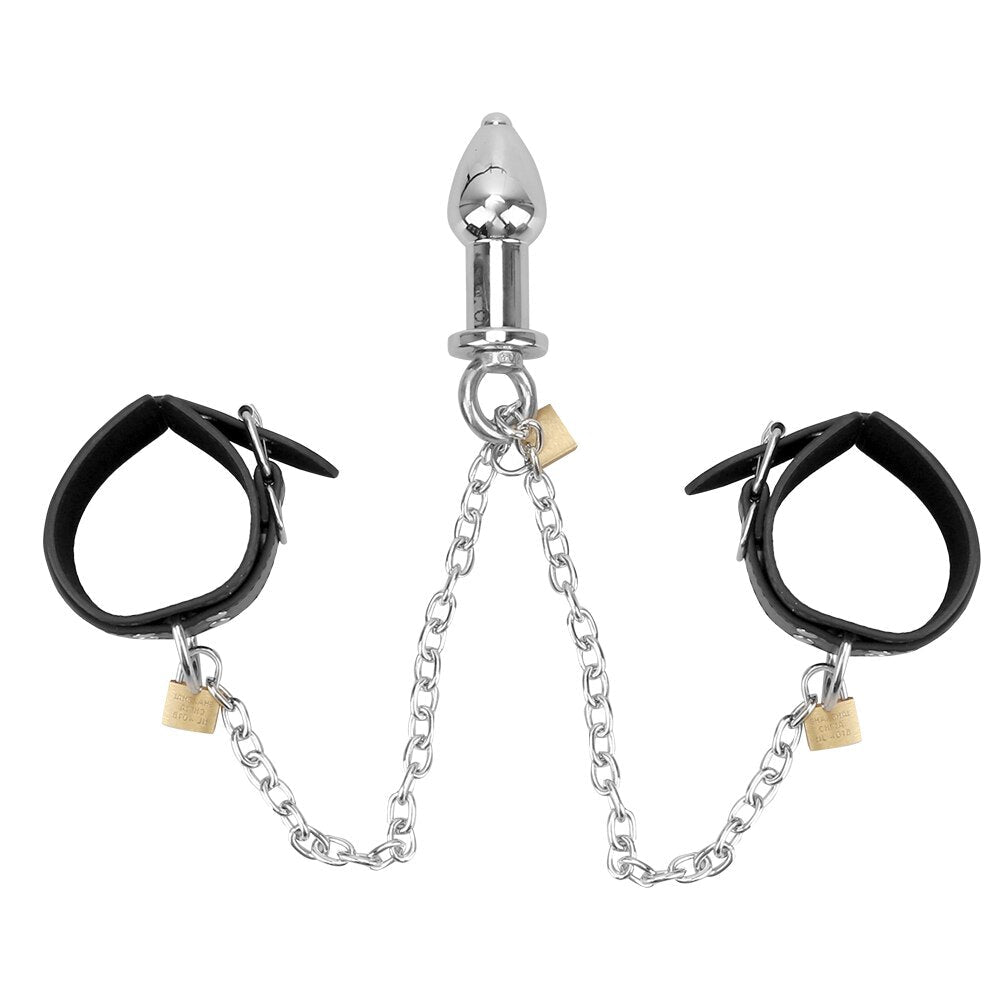 IKOKY Handcuff Bondage Kit Sex Toys for Women Leather Wrist Cuff Sex Restraints with Anal Plug Anal Plug Erotic Enema - My StoreIKOKY Handcuff Bondage Kit Sex Toys for Women Leather Wrist Cuff Sex Restraints with Anal Plug Anal Plug Erotic Enema33sextoysMy StoreIKOKY Handcuff Bondage Kit Sex Toys for Women Leather Wrist Cuff Sex Restraints with Anal Plug Anal Plug Erotic Enema