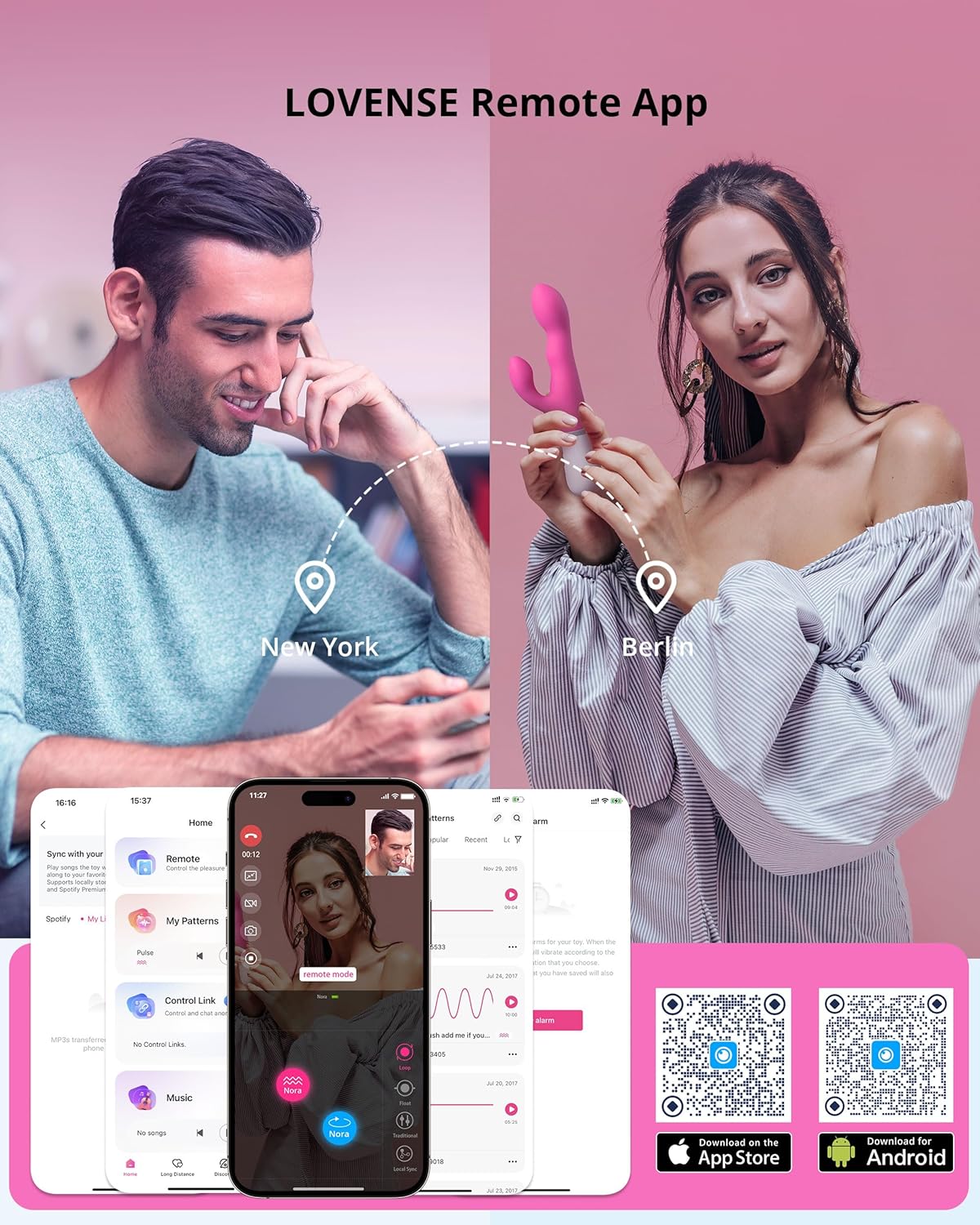 LOVENSE Nora Rabbit Vibrator with APP Control. Pink Vibrator Rabbit with Dual Motor. Clitoral Stimulator Dildo Massager. Sex Toys for Women with Smartphone Wireless - My StoreLOVENSE Nora Rabbit Vibrator with APP Control. Pink Vibrator Rabbit with Dual Motor. Clitoral Stimulator Dildo Massager. Sex Toys for Women with Smartphone Wirelessthai - adultMy StoreLOVENSE Nora Rabbit Vibrator with APP Control. Pink Vibrator Rabbit with Dual Motor. Clitoral Stimulator Dildo Massager. Sex Toys for Women w