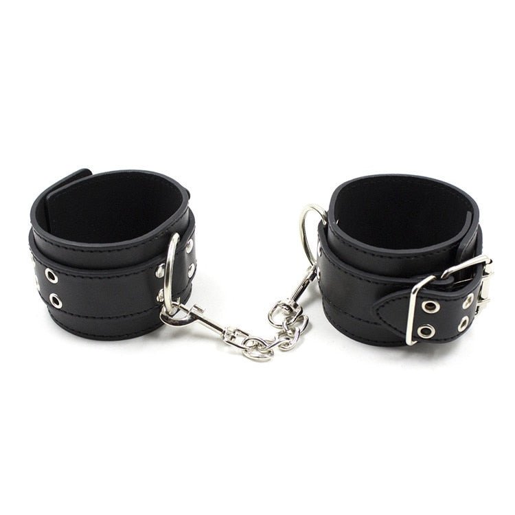 Male Female Black PU Leather Neck Collar Handcuffs Ankle Cuffs Wrist Chain Slave Bondage BDSM Fetish Restraints Kit Sex Toys - My StoreMale Female Black PU Leather Neck Collar Handcuffs Ankle Cuffs Wrist Chain Slave Bondage BDSM Fetish Restraints Kit Sex Toys33sextoysMy StoreHandcuffsHandcuffsMale Female Black PU Leather Neck Collar Handcuffs Ankle Cuffs Wrist Chain Slave Bondage BDSM Fetish Restraints Kit Sex Toys