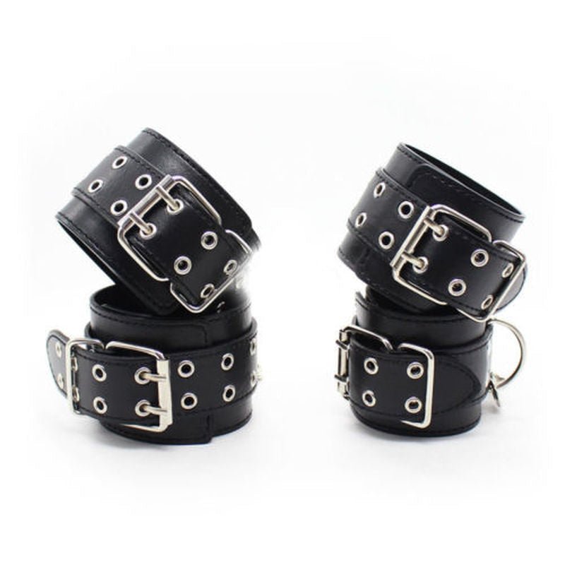Male Female Black PU Leather Neck Collar Handcuffs Ankle Cuffs Wrist Chain Slave Bondage BDSM Fetish Restraints Kit Sex Toys - My StoreMale Female Black PU Leather Neck Collar Handcuffs Ankle Cuffs Wrist Chain Slave Bondage BDSM Fetish Restraints Kit Sex Toys33sextoysMy StoreHandcuffsHandcuffsMale Female Black PU Leather Neck Collar Handcuffs Ankle Cuffs Wrist Chain Slave Bondage BDSM Fetish Restraints Kit Sex Toys