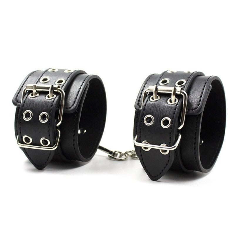 Male Female Black PU Leather Neck Collar Handcuffs Ankle Cuffs Wrist Chain Slave Bondage BDSM Fetish Restraints Kit Sex Toys - My StoreMale Female Black PU Leather Neck Collar Handcuffs Ankle Cuffs Wrist Chain Slave Bondage BDSM Fetish Restraints Kit Sex Toys33sextoysMy StoreHandcuffsHandcuffsMale Female Black PU Leather Neck Collar Handcuffs Ankle Cuffs Wrist Chain Slave Bondage BDSM Fetish Restraints Kit Sex Toys
