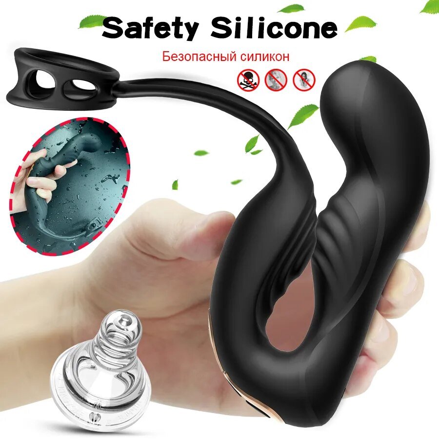 Male Prostate Massage Vibrator Double Ring Anal Plug Vibrator Silicone Delay Ejaculation Male Masturbator Adult Sex Toys for Men - My StoreMale Prostate Massage Vibrator Double Ring Anal Plug Vibrator Silicone Delay Ejaculation Male Masturbator Adult Sex Toys for Menthai - adultMy StoreWine redMale Prostate Massage Vibrator Double Ring Anal Plug Vibrator Silicone Delay Ejaculation Male Masturbator Adult Sex Toys for Men
