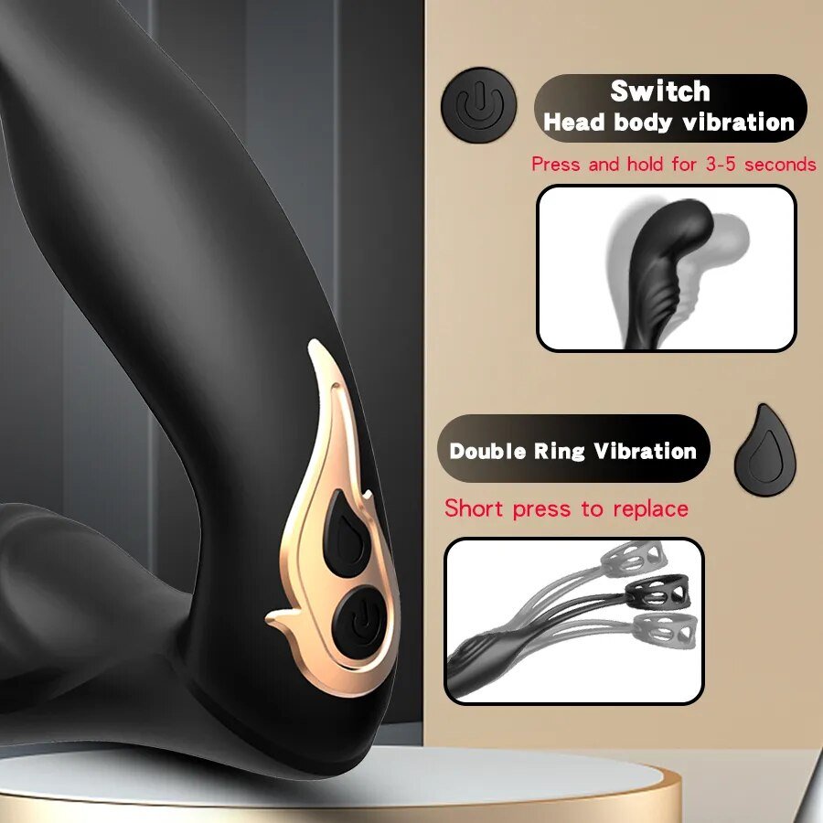 Male Prostate Massage Vibrator Double Ring Anal Plug Vibrator Silicone Delay Ejaculation Male Masturbator Adult Sex Toys for Men - My StoreMale Prostate Massage Vibrator Double Ring Anal Plug Vibrator Silicone Delay Ejaculation Male Masturbator Adult Sex Toys for Menthai - adultMy StoreWine redMale Prostate Massage Vibrator Double Ring Anal Plug Vibrator Silicone Delay Ejaculation Male Masturbator Adult Sex Toys for Men
