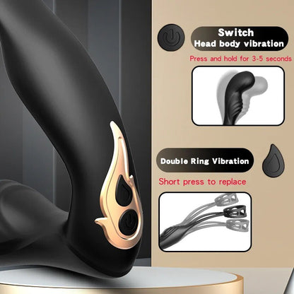 Male Prostate Massage Vibrator Double Ring Anal Plug Vibrator Silicone Delay Ejaculation Male Masturbator Adult Sex Toys for Men - My StoreMale Prostate Massage Vibrator Double Ring Anal Plug Vibrator Silicone Delay Ejaculation Male Masturbator Adult Sex Toys for Menthai - adultMy StoreWine redMale Prostate Massage Vibrator Double Ring Anal Plug Vibrator Silicone Delay Ejaculation Male Masturbator Adult Sex Toys for Men