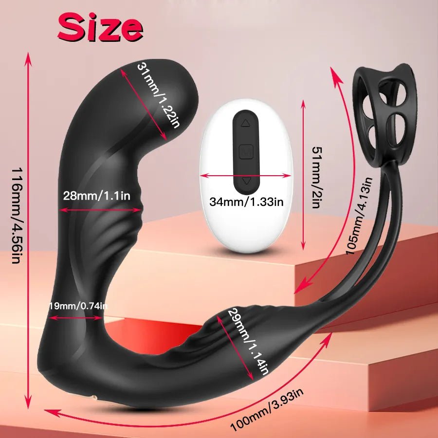 Male Prostate Massage Vibrator Double Ring Anal Plug Vibrator Silicone Delay Ejaculation Male Masturbator Adult Sex Toys for Men - My StoreMale Prostate Massage Vibrator Double Ring Anal Plug Vibrator Silicone Delay Ejaculation Male Masturbator Adult Sex Toys for Menthai - adultMy StoreWine redMale Prostate Massage Vibrator Double Ring Anal Plug Vibrator Silicone Delay Ejaculation Male Masturbator Adult Sex Toys for Men