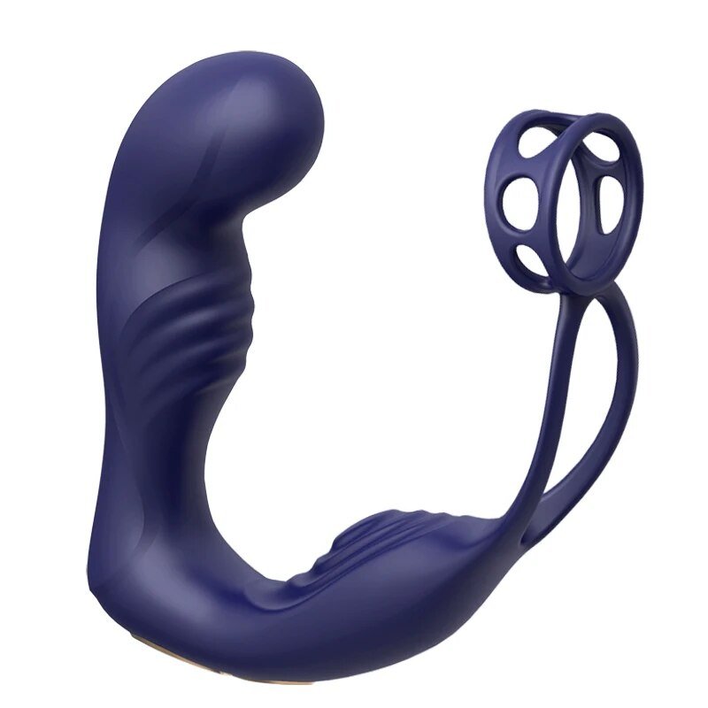 Male Prostate Massage Vibrator Double Ring Anal Plug Vibrator Silicone Delay Ejaculation Male Masturbator Adult Sex Toys for Men - My StoreMale Prostate Massage Vibrator Double Ring Anal Plug Vibrator Silicone Delay Ejaculation Male Masturbator Adult Sex Toys for Menthai - adultMy StoreWine redMale Prostate Massage Vibrator Double Ring Anal Plug Vibrator Silicone Delay Ejaculation Male Masturbator Adult Sex Toys for Men