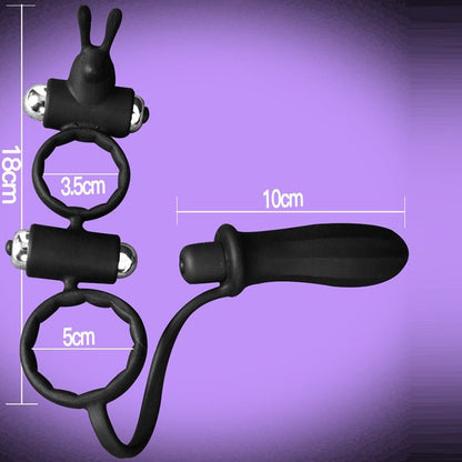 Male Prostate Massager Anal Plug with Vibrating Cock Penis Ring Scrotum Ring Vibrator Sex Toys for Men Butt Plug Sex Product A3 - My StoreMale Prostate Massager Anal Plug with Vibrating Cock Penis Ring Scrotum Ring Vibrator Sex Toys for Men Butt Plug Sex Product A333sextoysMy StoreMale Prostate Massager Anal Plug with Vibrating Cock Penis Ring Scrotum Ring Vibrator Sex Toys for Men Butt Plug Sex Product A3