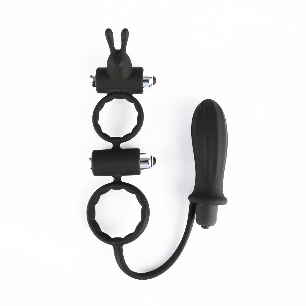 Male Prostate Massager Anal Plug with Vibrating Cock Penis Ring Scrotum Ring Vibrator Sex Toys for Men Butt Plug Sex Product A3 - My StoreMale Prostate Massager Anal Plug with Vibrating Cock Penis Ring Scrotum Ring Vibrator Sex Toys for Men Butt Plug Sex Product A333sextoysMy StoreMale Prostate Massager Anal Plug with Vibrating Cock Penis Ring Scrotum Ring Vibrator Sex Toys for Men Butt Plug Sex Product A3