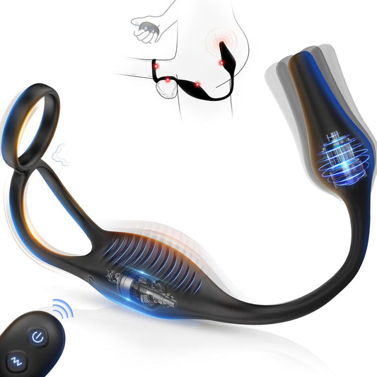 Male Sex Toys for Men Prostate Massager - 4 in 1 Vibrating Cock Ring Penis Ring with Remote Control. 7 Modes Anal Toys Butt Plug G Spot Vibrator Dildo Vibrating Anal Plug Adult Sex Toy for Couples Men - My StoreMale Sex Toys for Men Prostate Massager - 4 in 1 Vibrating Cock Ring Penis Ring with Remote Control. 7 Modes Anal Toys Butt Plug G Spot Vibrator Dildo Vibrating Anal Plug Adult Sex Toy for Couples Menthai - adultMy StoreMale Sex Toys for Men Prostate Massager - 4 in 1 Vibrating Cock Ring 