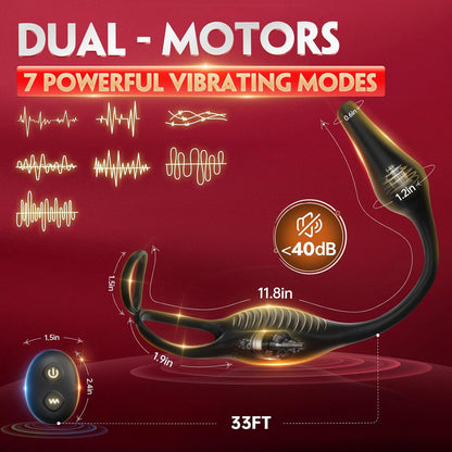 Male Sex Toys for Men Prostate Massager - 4 in 1 Vibrating Cock Ring Penis Ring with Remote Control. 7 Modes Anal Toys Butt Plug G Spot Vibrator Dildo Vibrating Anal Plug Adult Sex Toy for Couples Men - My StoreMale Sex Toys for Men Prostate Massager - 4 in 1 Vibrating Cock Ring Penis Ring with Remote Control. 7 Modes Anal Toys Butt Plug G Spot Vibrator Dildo Vibrating Anal Plug Adult Sex Toy for Couples Menthai - adultMy StoreMale Sex Toys for Men Prostate Massager - 4 in 1 Vibrating Cock Ring 