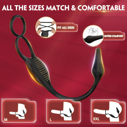 Male Sex Toys for Men Prostate Massager - 4 in 1 Vibrating Cock Ring Penis Ring with Remote Control. 7 Modes Anal Toys Butt Plug G Spot Vibrator Dildo Vibrating Anal Plug Adult Sex Toy for Couples Men - My StoreMale Sex Toys for Men Prostate Massager - 4 in 1 Vibrating Cock Ring Penis Ring with Remote Control. 7 Modes Anal Toys Butt Plug G Spot Vibrator Dildo Vibrating Anal Plug Adult Sex Toy for Couples Menthai - adultMy StoreMale Sex Toys for Men Prostate Massager - 4 in 1 Vibrating Cock Ring 