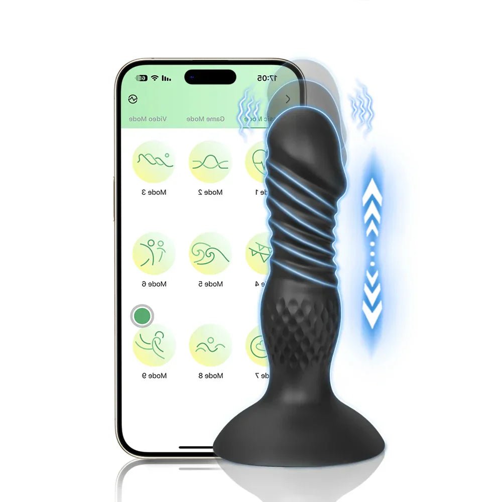 Male Thrusting Prostate Massager Butt Plug for Men APP Control Telescopic Anal Plug Prostate Vibrator for Gay Sex Toy for Men - My StoreMale Thrusting Prostate Massager Butt Plug for Men APP Control Telescopic Anal Plug Prostate Vibrator for Gay Sex Toy for Menthai - adultMy StoreAP83 - APP - BKMale Thrusting Prostate Massager Butt Plug for Men APP Control Telescopic Anal Plug Prostate Vibrator for Gay Sex Toy for Men