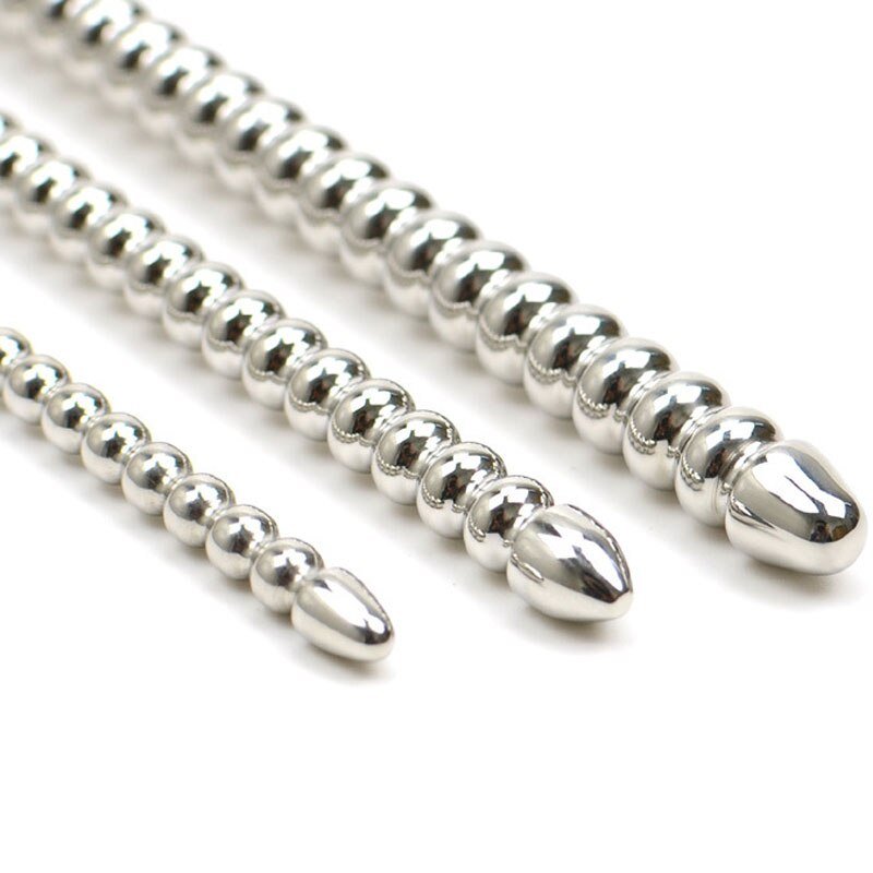 NEW Beaded Urethral Dilator Penis Plug Insert Sounding Rods Stainless Steel Stretching Catheters Male Chastity Sex Toys for Men - My StoreNEW Beaded Urethral Dilator Penis Plug Insert Sounding Rods Stainless Steel Stretching Catheters Male Chastity Sex Toys for Men33sextoysMy StoreSilver-6mmSilver6mmNEW Beaded Urethral Dilator Penis Plug Insert Sounding Rods Stainless Steel Stretching Catheters Male Chastity Sex Toys for Men