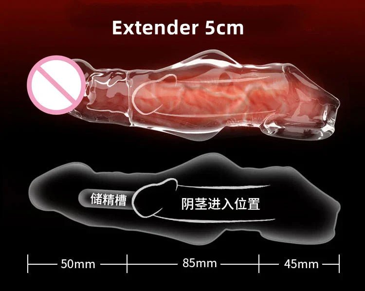Penis Extension Sleeve Extender 5 - 8cm Reusable Condoms Soft Delay Ejaculation Penis Extender Dick Sleeve Adult Sex Toys for Men - My StorePenis Extension Sleeve Extender 5 - 8cm Reusable Condoms Soft Delay Ejaculation Penis Extender Dick Sleeve Adult Sex Toys for Menthai - adultMy StoreSPenis Extension Sleeve Extender 5 - 8cm Reusable Condoms Soft Delay Ejaculation Penis Extender Dick Sleeve Adult Sex Toys for Men