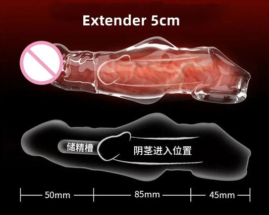 Penis Extension Sleeve Extender 5 - 8cm Reusable Condoms Soft Delay Ejaculation Penis Extender Dick Sleeve Adult Sex Toys for Men - My StorePenis Extension Sleeve Extender 5 - 8cm Reusable Condoms Soft Delay Ejaculation Penis Extender Dick Sleeve Adult Sex Toys for Menthai - adultMy StoreSPenis Extension Sleeve Extender 5 - 8cm Reusable Condoms Soft Delay Ejaculation Penis Extender Dick Sleeve Adult Sex Toys for Men