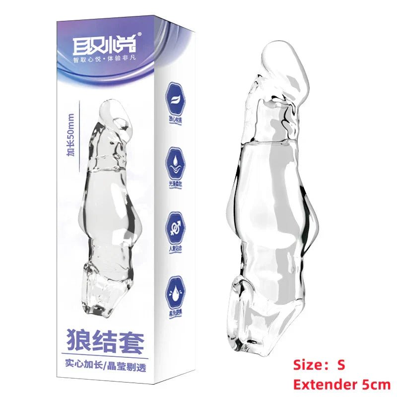 Penis Extension Sleeve Extender 5 - 8cm Reusable Condoms Soft Delay Ejaculation Penis Extender Dick Sleeve Adult Sex Toys for Men - My StorePenis Extension Sleeve Extender 5 - 8cm Reusable Condoms Soft Delay Ejaculation Penis Extender Dick Sleeve Adult Sex Toys for Menthai - adultMy StoreSPenis Extension Sleeve Extender 5 - 8cm Reusable Condoms Soft Delay Ejaculation Penis Extender Dick Sleeve Adult Sex Toys for Men