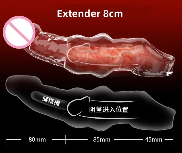 Penis Extension Sleeve Extender 5 - 8cm Reusable Condoms Soft Delay Ejaculation Penis Extender Dick Sleeve Adult Sex Toys for Men - My StorePenis Extension Sleeve Extender 5 - 8cm Reusable Condoms Soft Delay Ejaculation Penis Extender Dick Sleeve Adult Sex Toys for Menthai - adultMy StoreSPenis Extension Sleeve Extender 5 - 8cm Reusable Condoms Soft Delay Ejaculation Penis Extender Dick Sleeve Adult Sex Toys for Men