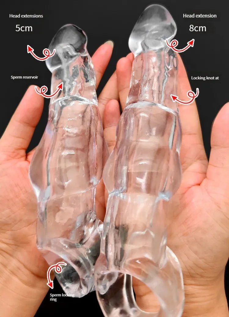 Penis Extension Sleeve Extender 5 - 8cm Reusable Condoms Soft Delay Ejaculation Penis Extender Dick Sleeve Adult Sex Toys for Men - My StorePenis Extension Sleeve Extender 5 - 8cm Reusable Condoms Soft Delay Ejaculation Penis Extender Dick Sleeve Adult Sex Toys for Menthai - adultMy StoreSPenis Extension Sleeve Extender 5 - 8cm Reusable Condoms Soft Delay Ejaculation Penis Extender Dick Sleeve Adult Sex Toys for Men