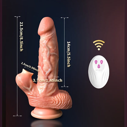 Realistic Male Dildo Vibration Toy with Heating and Remote Control - Suitable for Female Pleasure - My StoreRealistic Male Dildo Vibration Toy with Heating and Remote Control - Suitable for Female Pleasurethai - adultMy StoreFleshRealistic Male Dildo Vibration Toy with Heating and Remote Control - Suitable for Female Pleasure