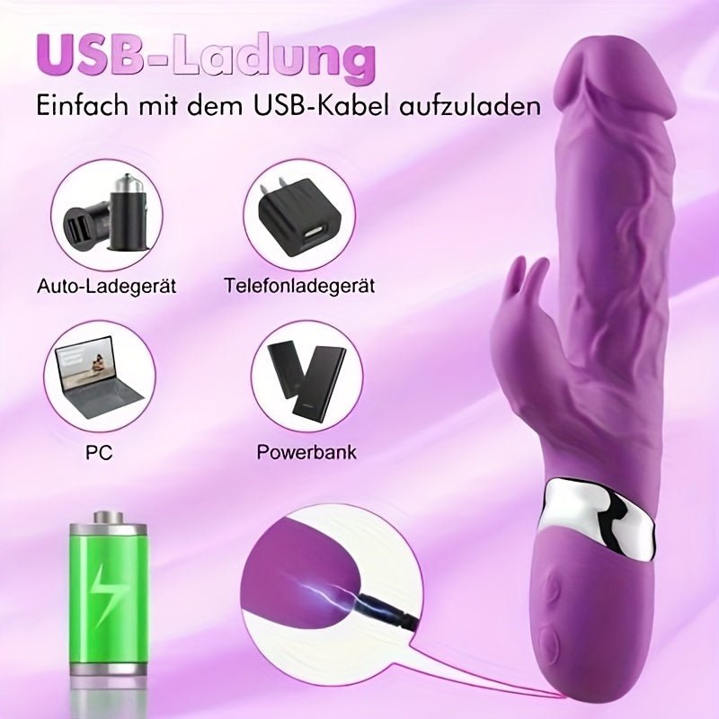 Realistic Rabbit Silicone Vibrator with 10 Powerful Vibration Modes - G - spot Stimulation. Clitoral Massager. Rechargeable - Adult Toy for Couples - My StoreRealistic Rabbit Silicone Vibrator with 10 Powerful Vibration Modes - G - spot Stimulation. Clitoral Massager. Rechargeable - Adult Toy for Couplesthai - adultMy StorePurpleRealistic Rabbit Silicone Vibrator with 10 Powerful Vibration Modes - G - spot Stimulation. Clitoral Massager. Rechargeable - Adult Toy for Couples