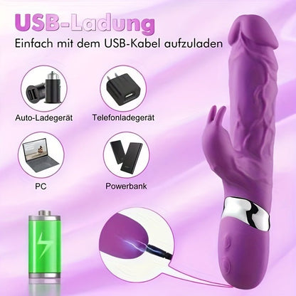 Realistic Rabbit Silicone Vibrator with 10 Powerful Vibration Modes - G - spot Stimulation. Clitoral Massager. Rechargeable - Adult Toy for Couples - My StoreRealistic Rabbit Silicone Vibrator with 10 Powerful Vibration Modes - G - spot Stimulation. Clitoral Massager. Rechargeable - Adult Toy for Couplesthai - adultMy StorePurpleRealistic Rabbit Silicone Vibrator with 10 Powerful Vibration Modes - G - spot Stimulation. Clitoral Massager. Rechargeable - Adult Toy for Couples