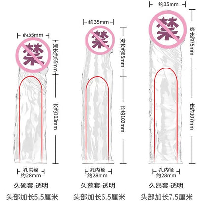 Reusable Penis Extend Sleeve Realistic Dildo Sex Accessories Ring Adult Sex Toy for Men Dildo Condom Cock Erotic Product Shop 18 - My StoreReusable Penis Extend Sleeve Realistic Dildo Sex Accessories Ring Adult Sex Toy for Men Dildo Condom Cock Erotic Product Shop 18thai - adultMy StoreExtended 5.5cmReusable Penis Extend Sleeve Realistic Dildo Sex Accessories Ring Adult Sex Toy for Men Dildo Condom Cock Erotic Product Shop 18