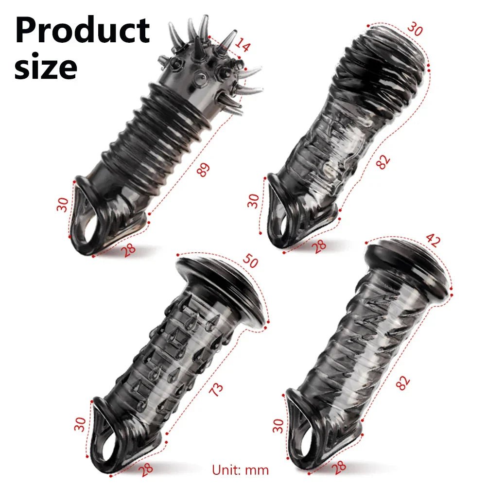 Reusable Penis Extender Cock Rings Delay Ejaculation Penis Condoms Dick Sleeve Silicone Glans Cover Enlargement Sex Toys For Men - My StoreReusable Penis Extender Cock Rings Delay Ejaculation Penis Condoms Dick Sleeve Silicone Glans Cover Enlargement Sex Toys For Menthai - adultMy Store1 Penis ringReusable Penis Extender Cock Rings Delay Ejaculation Penis Condoms Dick Sleeve Silicone Glans Cover Enlargement Sex Toys For Men