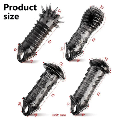Reusable Penis Extender Cock Rings Delay Ejaculation Penis Condoms Dick Sleeve Silicone Glans Cover Enlargement Sex Toys For Men - My StoreReusable Penis Extender Cock Rings Delay Ejaculation Penis Condoms Dick Sleeve Silicone Glans Cover Enlargement Sex Toys For Menthai - adultMy Store1 Penis ringReusable Penis Extender Cock Rings Delay Ejaculation Penis Condoms Dick Sleeve Silicone Glans Cover Enlargement Sex Toys For Men