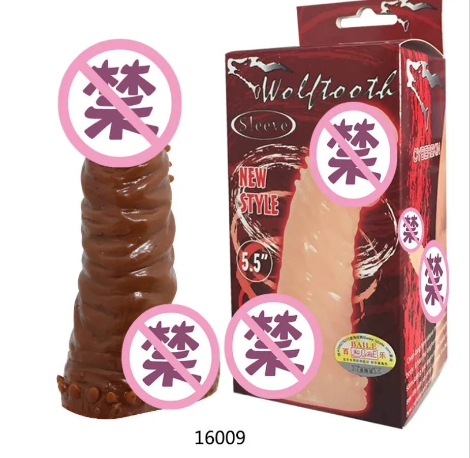 Reusable Penis Sleeve Penis Condom Cock Dick Sex Toys For Men Enlargement Time Delay - My StoreReusable Penis Sleeve Penis Condom Cock Dick Sex Toys For Men Enlargement Time Delaythai - adultMy StoreDark khakiReusable Penis Sleeve Penis Condom Cock Dick Sex Toys For Men Enlargement Time Delay