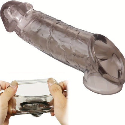 Reusable Wolf Teeth Cocksuit - Soft Simulation Penis Sheath with Rooster Ring for Male and Couple Play - My StoreReusable Wolf Teeth Cocksuit - Soft Simulation Penis Sheath with Rooster Ring for Male and Couple Playthai - adultMy StoreBlack transparentReusable Wolf Teeth Cocksuit - Soft Simulation Penis Sheath with Rooster Ring for Male and Couple Play
