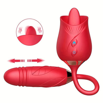 Rose Toy Vibrator For Women. 3 In 1 Clitoral Stimulator Tongue Licking Thrusting G Spot Dildo Vibrator With 10 Modes. Vaginal Anal Masturbation Massager. Rose Adult Sex Toys Games. Clit Nipple Licker For Women Man Couples - My StoreRose Toy Vibrator For Women. 3 In 1 Clitoral Stimulator Tongue Licking Thrusting G Spot Dildo Vibrator With 10 Modes. Vaginal Anal Masturbation Massager. Rose Adult Sex Toys Games. Clit Nipple Licker For Women Man Couplesthai - adultMy StoreRedSiliconeRose Toy Vibrato