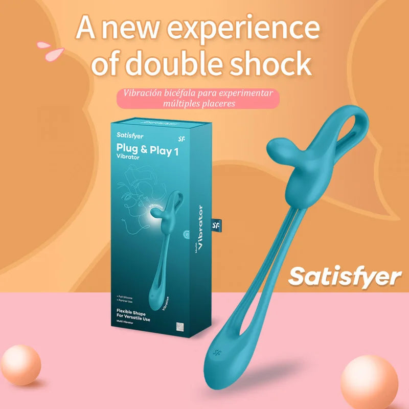 Satisfyer ของเล่นคู่รักอเนกประสงค์ 2 in 1 สำหรับเสียบก้น ช่องคลอด แหวนรัดองคชาตชะลอการหลั่ง และเครื่องกระตุ้นคลิตอริสสำหรับผู้หญิง