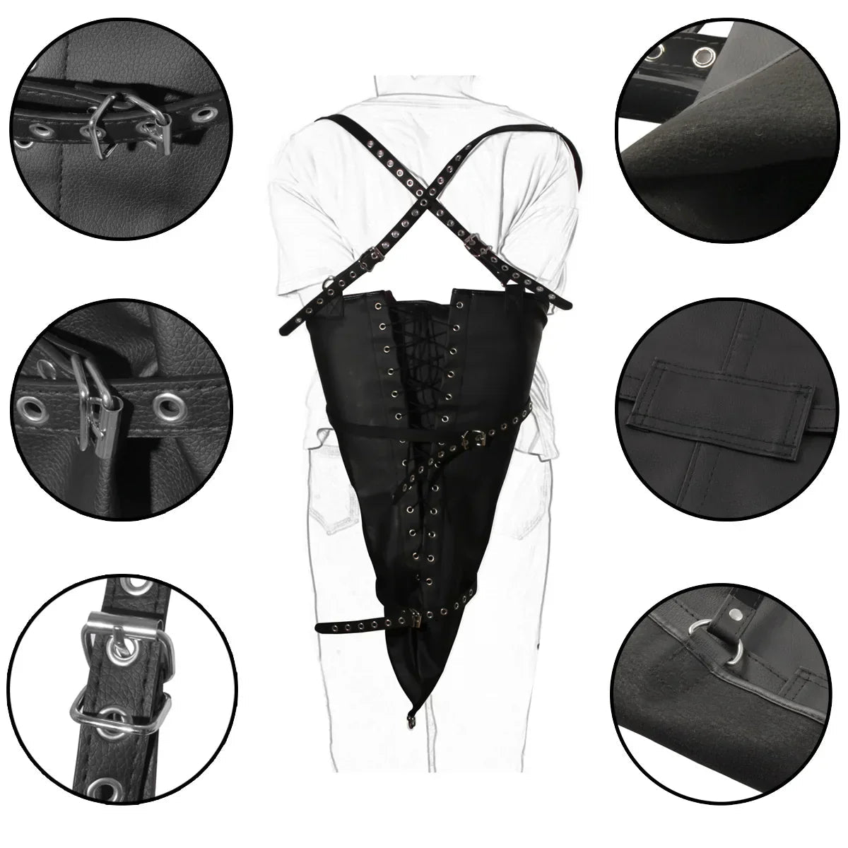 Sex Fetish Bdsm Bondage Leather Handcuffs Kit Adjustable Arm Binder Harness for Men Women Couples Restraints Cuffs Sex Toys - My StoreSex Fetish Bdsm Bondage Leather Handcuffs Kit Adjustable Arm Binder Harness for Men Women Couples Restraints Cuffs Sex Toysthai - adultMy StoreBLACKSex Fetish Bdsm Bondage Leather Handcuffs Kit Adjustable Arm Binder Harness for Men Women Couples Restraints Cuffs Sex Toys